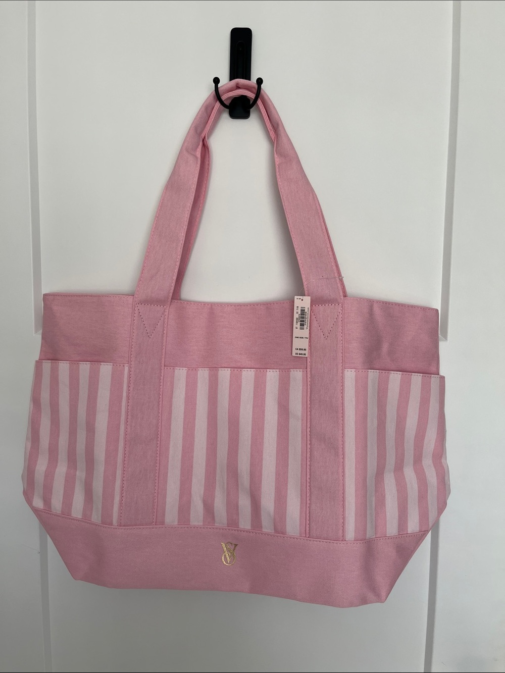 Victoria's Secret Pink Striped Tote Bag